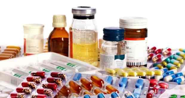 many medicines on display.