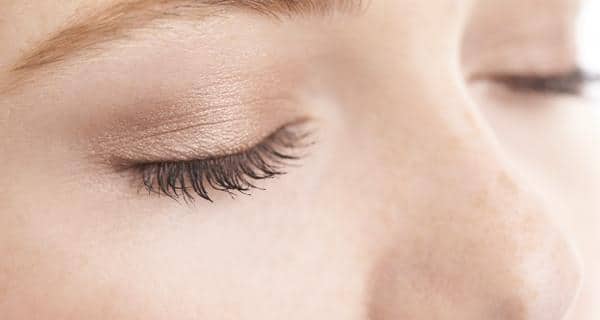 on the eyelids