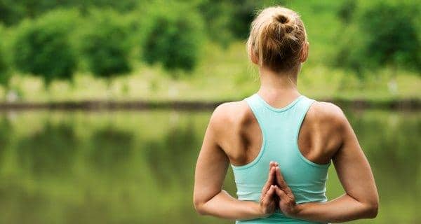 Prayer pose - variation