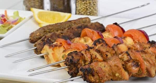 How many calories are in a chicken kebab?