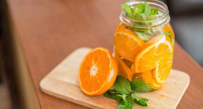 orange and mint