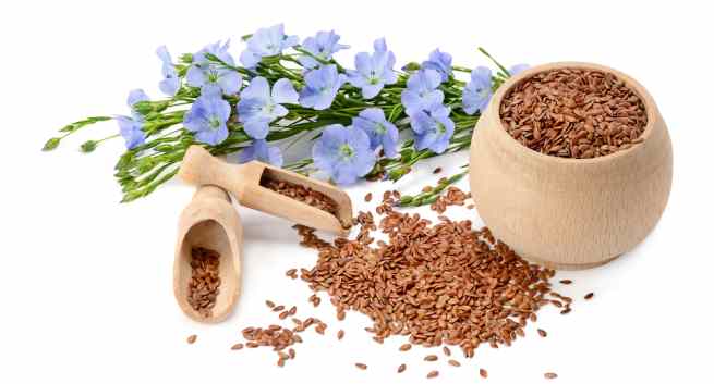 flowers and flaxseeds