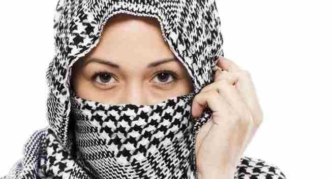 Using a scarf over your head