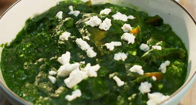 Oats palak paneer
