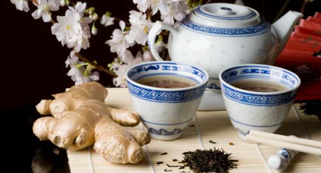 Drnk ginger tea