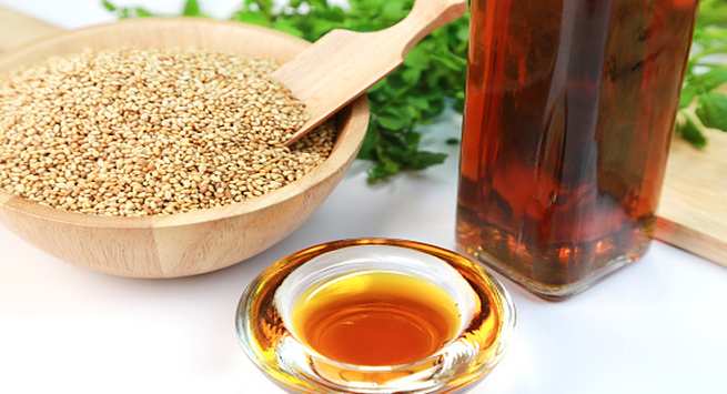 Massage skin with warm sesame oil