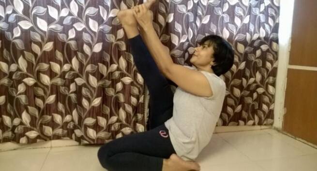 karaunchasana or heron pose-THS