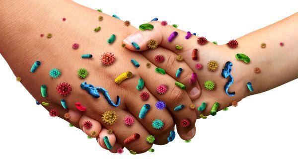 hands are full of germs
