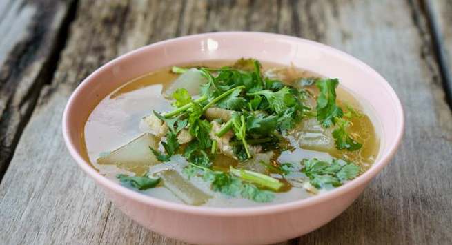 Lemon and coriander soup