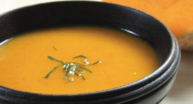 Yellow pumpkin soup