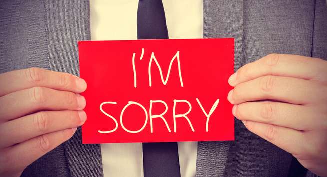 You apologise