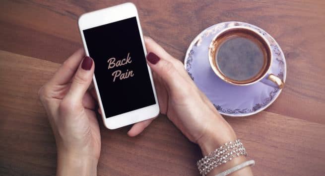 Back-pain Smartphone addiction can lead to pains
