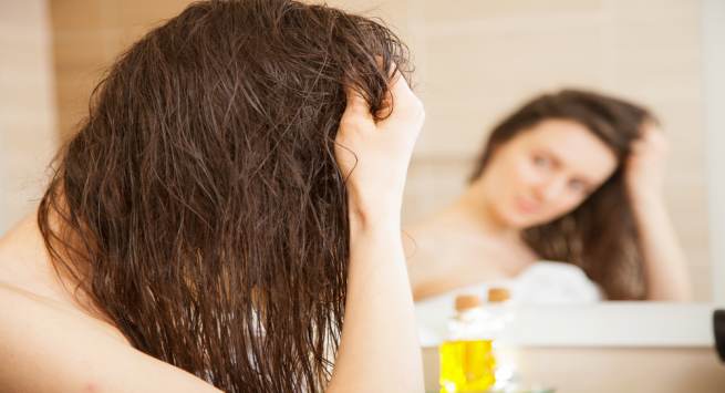 oiling hair
