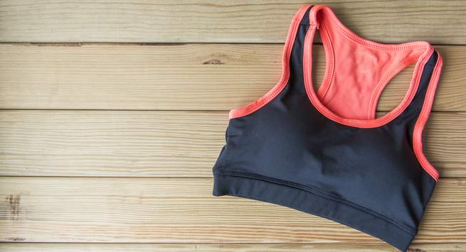 Not wearing a sports bra while jogging