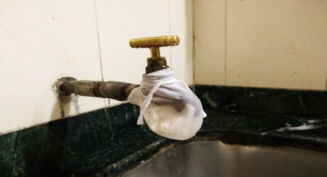 tap with cloth