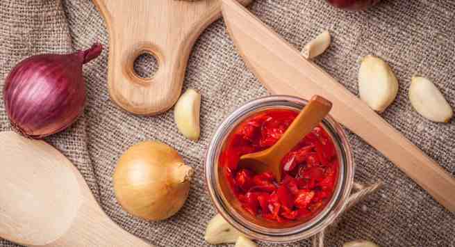 onion garlic chutney