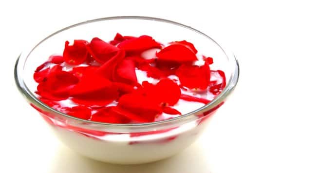 rose and milk