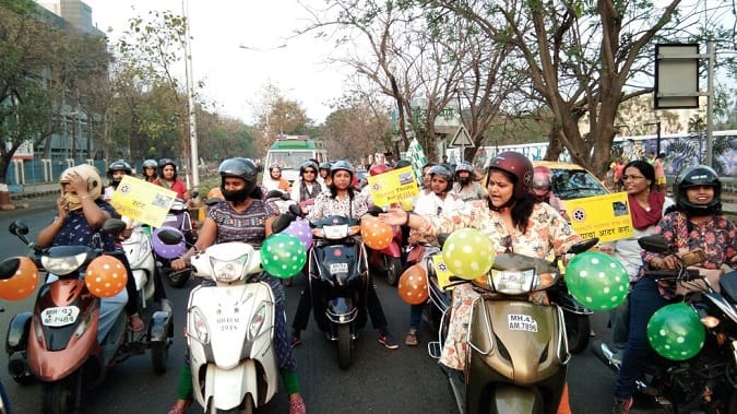 150 women bikers participate in rally to spread awareness about road safety in Navi Mumbai 150 women bikers participate in rally to spread awareness about road safety in Navi Mumbai