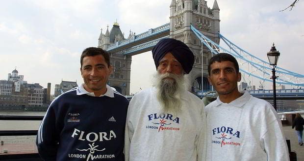 Fauja Singh at last year's London Marathon