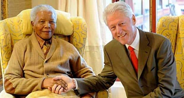 Nelson Mandela pictured here with former US president Bill Clinton