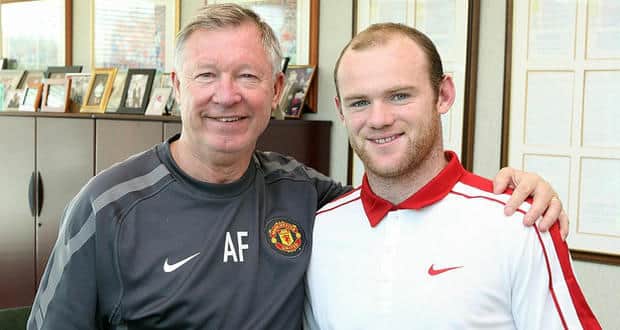 Wayne Rooney with Sir Alex Ferguson in happier times