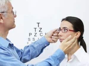 eyes getting checked