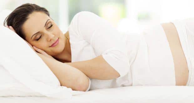 Pregnant woman sleeping 
