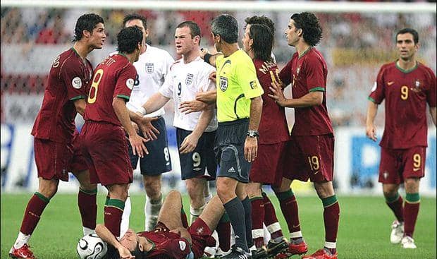 Ronaldo gets Rooney sent off