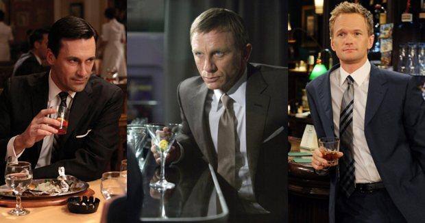 Barney Sinton, Don Draper and James Bond -- all the uber men sure love to drink