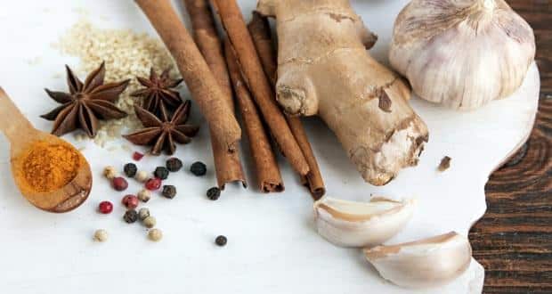 haldi, ginger, garlic