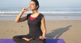 NaMo's yoga pose of the day: Kapalbhati pranayam NaMo's yoga pose of the day: Kapalbhati pranayam