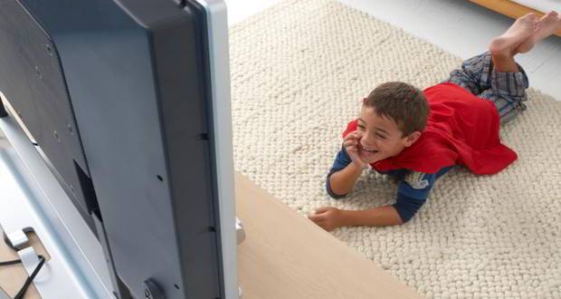 Child watching tv