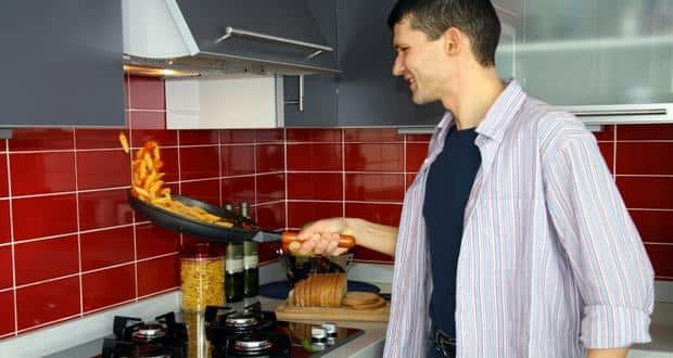 man cooking