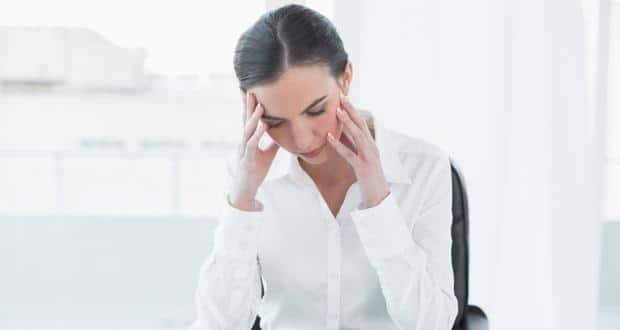 Sitting in office