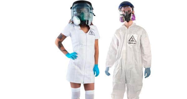sexy biohazard suit Man in a biohazard suit isolated on white 3d... - Stock Illustration  [63872277]