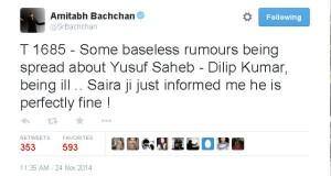Amitabh Bacchan tweet