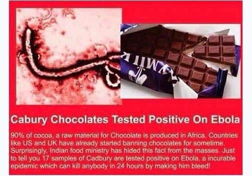 Ebola in chocolates