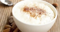 Coconut and brown rice pudding for weight watchers