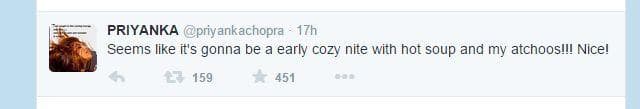 Priyanka chopra tweet