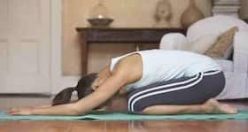 Beat stress with the child's yoga pose Beat stress with the child's yoga pose