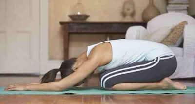 Beat stress with the child's yoga pose