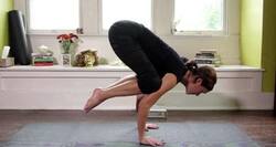 Bakasana or crane pose for toned arms