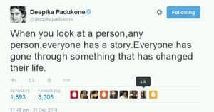 Deepika Tweet