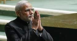 NaMo's yoga pose of the day: Trikonasana or triangle pose