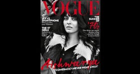 Aishwarya Rai Bachchan sports the fringe hairstyle for Vogue India's cover page