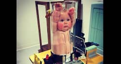OMG!!! Is this baby in a blender???