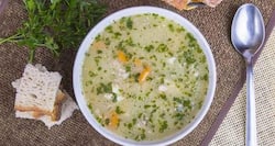 Healthy recipe -- garlic vegetable soup