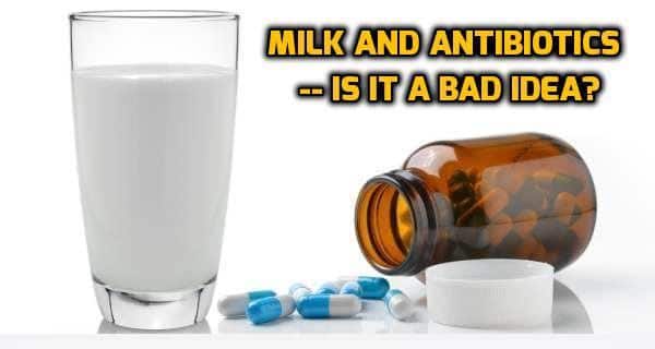 can i mix antibiotics with milk