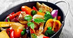 Healthy recipe -- Bell peppers and paneer subzi