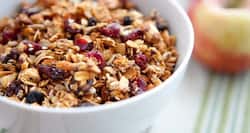 Apple crumble -- fibre rich and heart healthy dessert